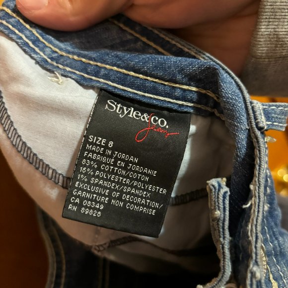 Style&Co Denim Shorts Tummy Control 6‎ Pocket - Picture 13 of 13